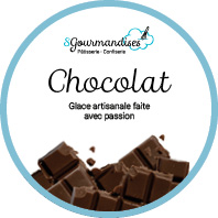 étiquette de glace chocolat - Sgourmandises